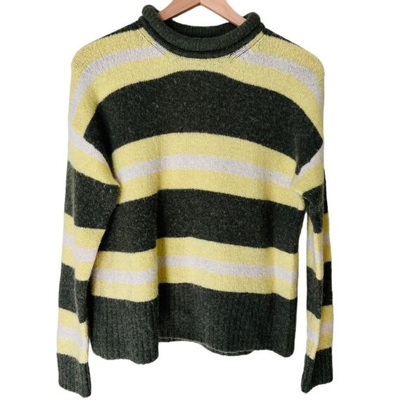Madewell Wool Blend Striped Sweater Size Medium - Picture 2 of 9